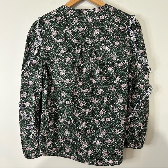J. Crew x Liberty Fabric Ruffle Sleeve Blouse in Mixed Franklyn® Floral - Picture 8 of 8
